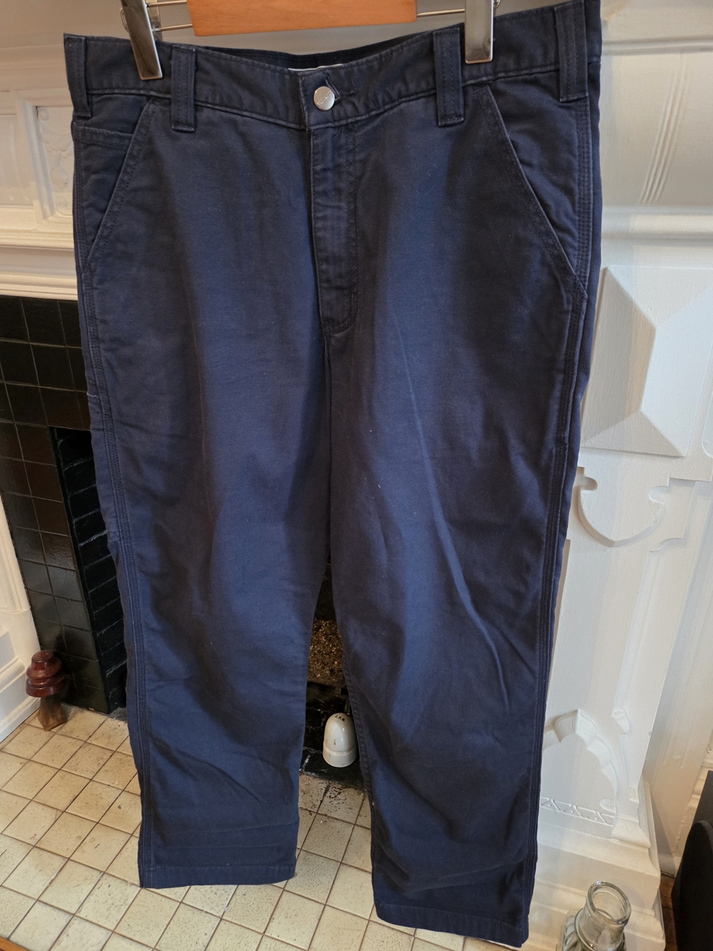Carhartt Relaxed Fit canvas work pants 34/30 Navy